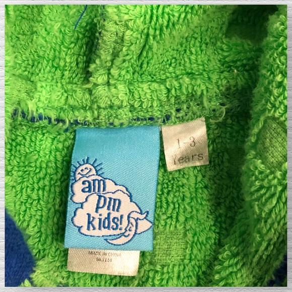 AM PM Kids Blue Muslin Hooded Robe (1-3 Years) - Picture 3 of 4